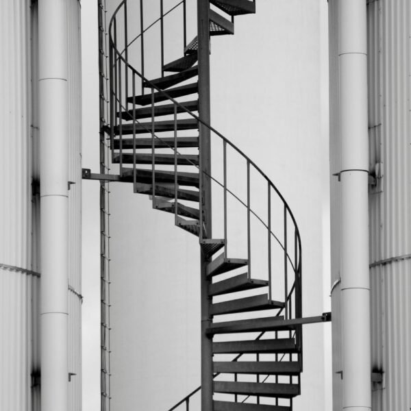 Steel staircase