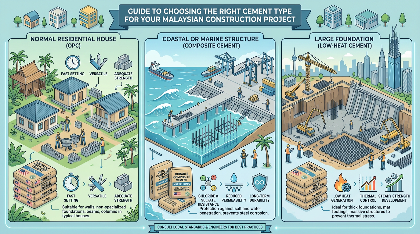 How to Choose the Right Cement Type for Your Construction Project in Malaysia